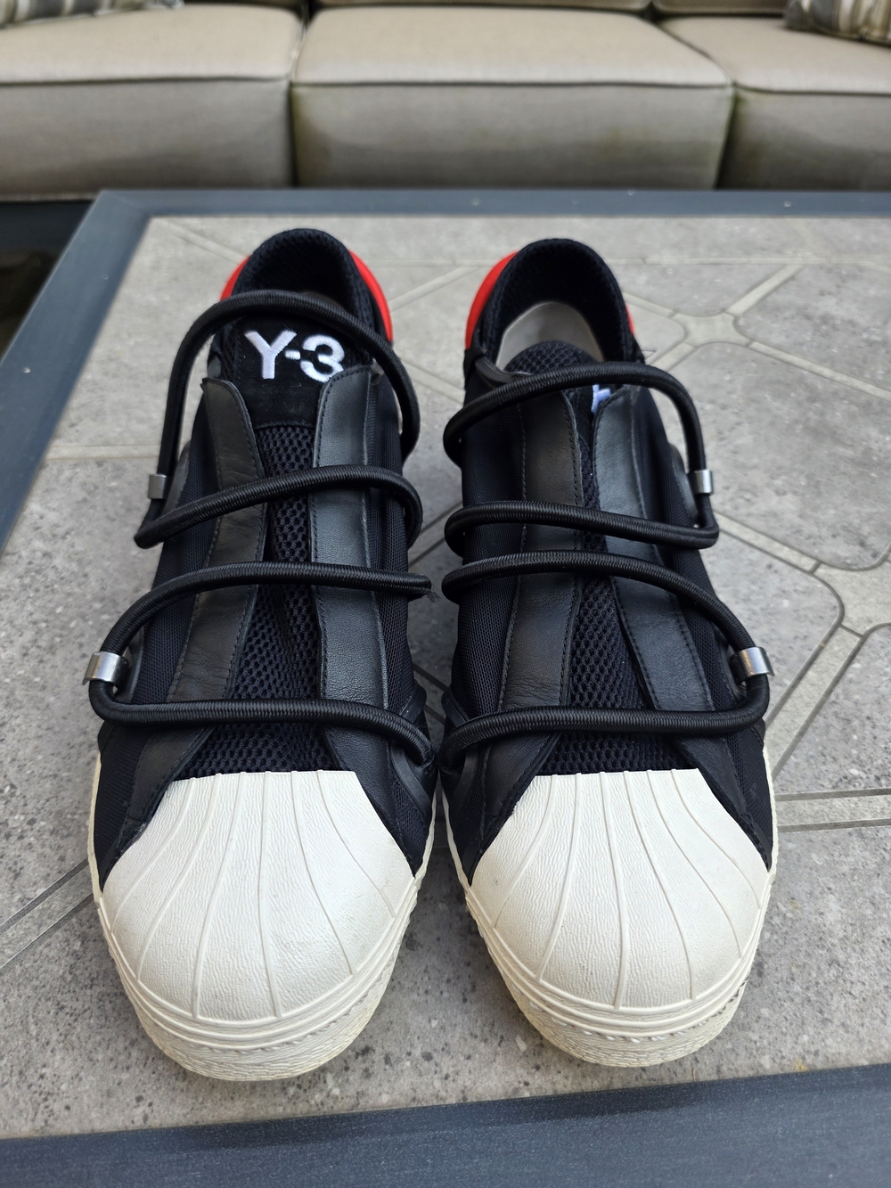 Adidas Y-3 Yohji Yamamoto Super Knot Sneakers Black/White/Red – Men’s Size 12